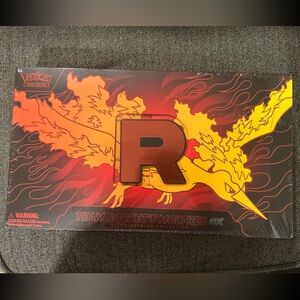 Pokemon Team Rocket Moltres GX Set with Red and Orange